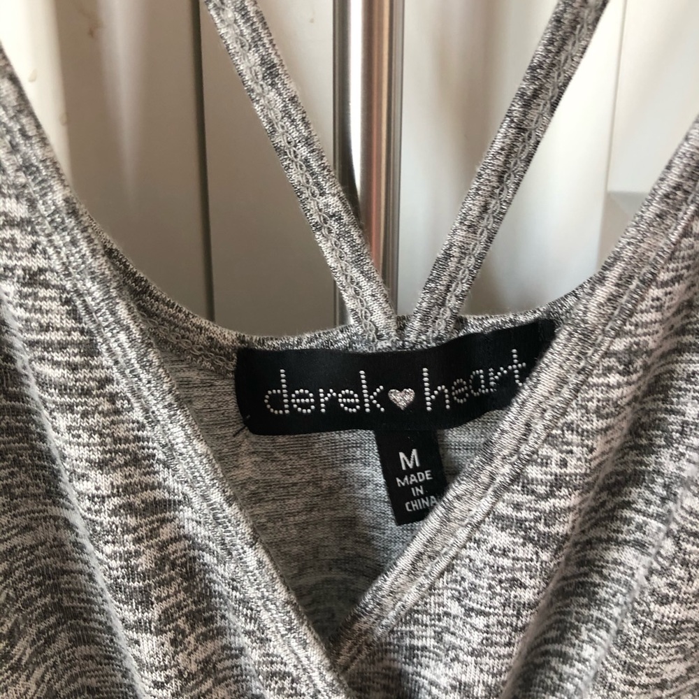 Gray Romper Wrap Style size medium new - Picture 3 of 4